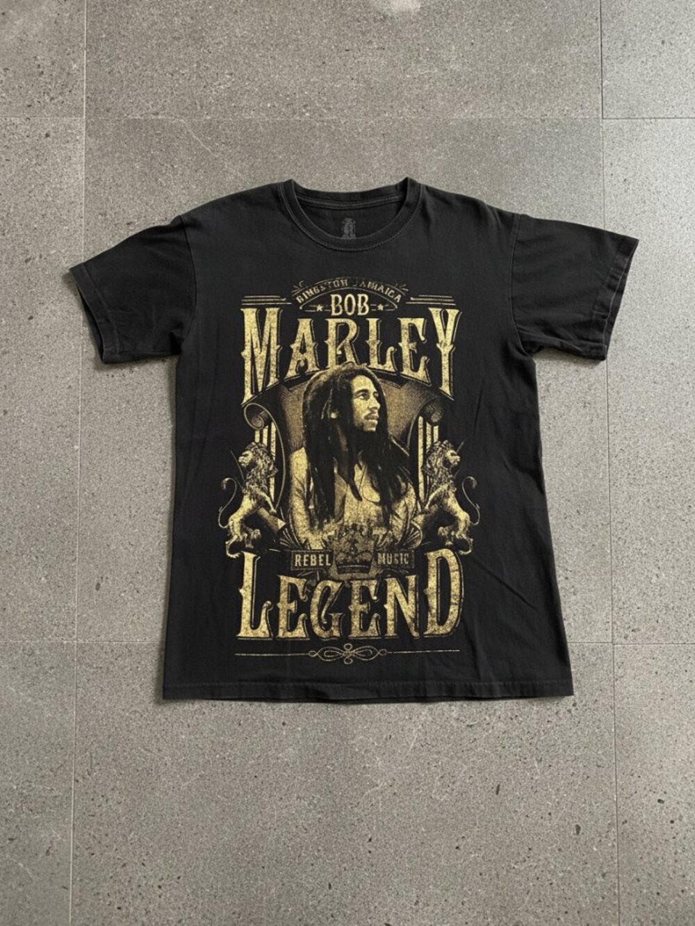 Bob Marley Kingston Jamaica Legend Graphic T-Shirt | Black Music Tee